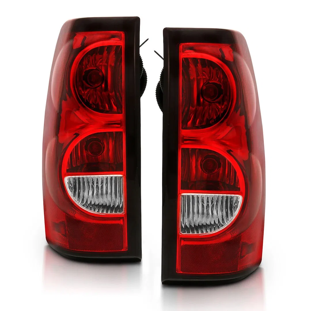311302 – ANZO Tail Light Assembly, Red/ Clear Lens Black Housing With Black Trim Incandescent Bulb Red/ White Bulbs S...